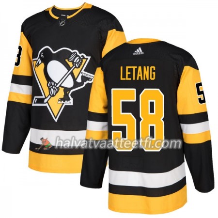 Miesten NHL Pittsburgh Penguins Pelipaita Kris Letang 58 Adidas 2017-2018 Musta Authentic Miesten NHL Pittsburgh Penguins Pelipaita Kris Letang 58 Adidas 2017-2018 Musta Authentic